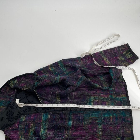 CJ Banks Purple Brocade Embroidered REVERSIBLE Full Zip Jacket Womens Size 14W - Picture 8 of 8